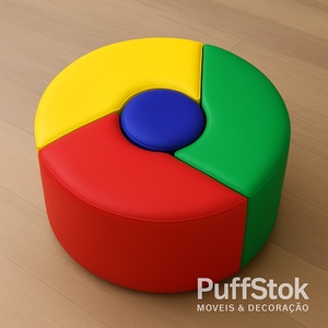 Puff-Google PuffStok – puff redondo colorido moderno para decoração com conforto e qualidade