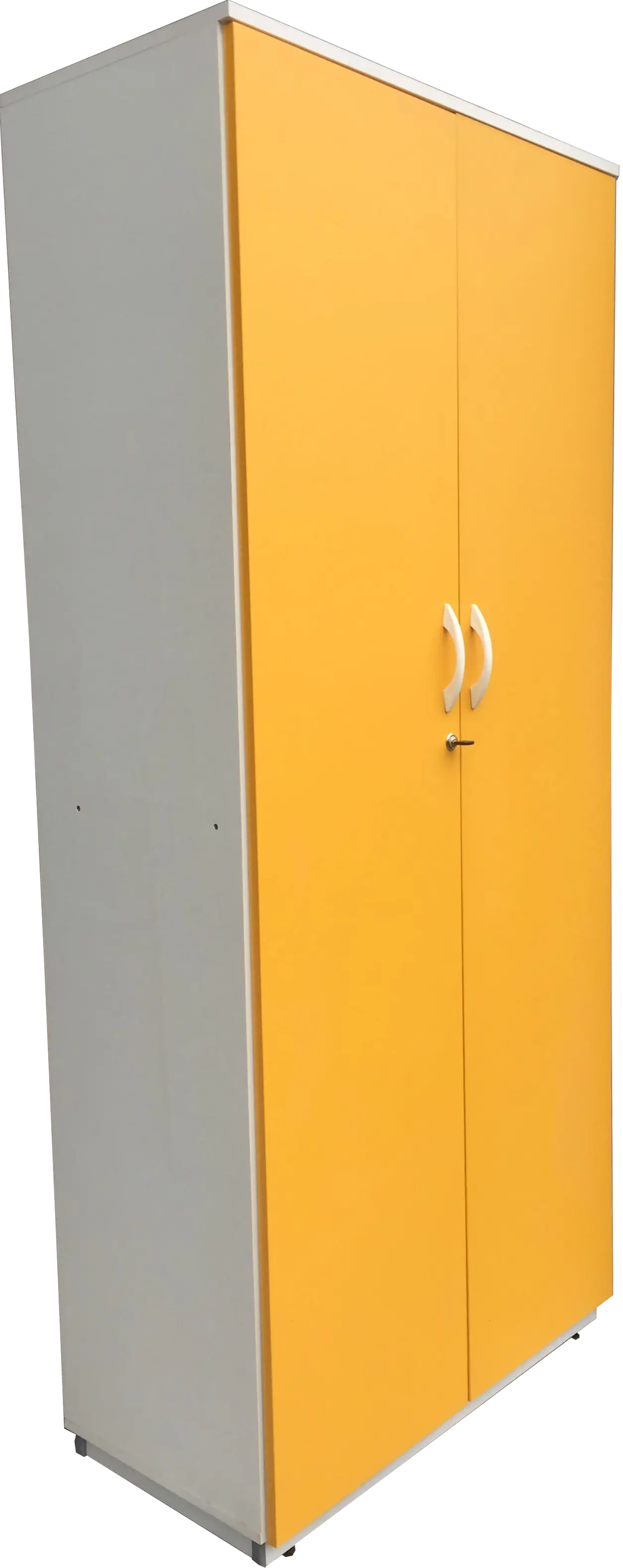 Armario Professor 180Cm Porta Amarela Fechada