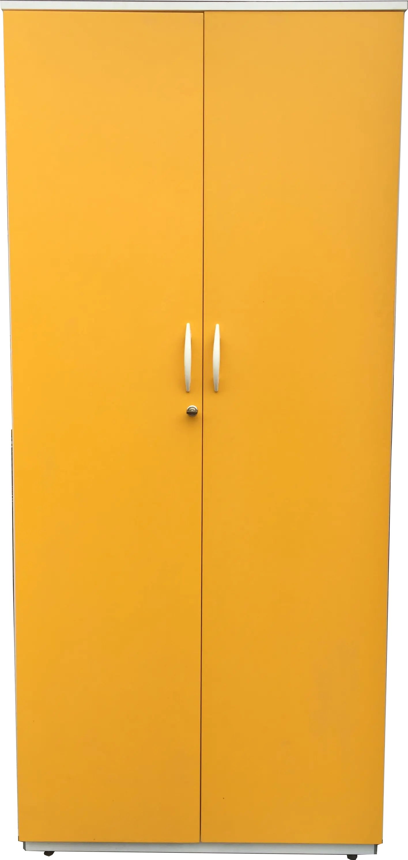 Armario Professor 180Cm Porta Amarela Prateleiras