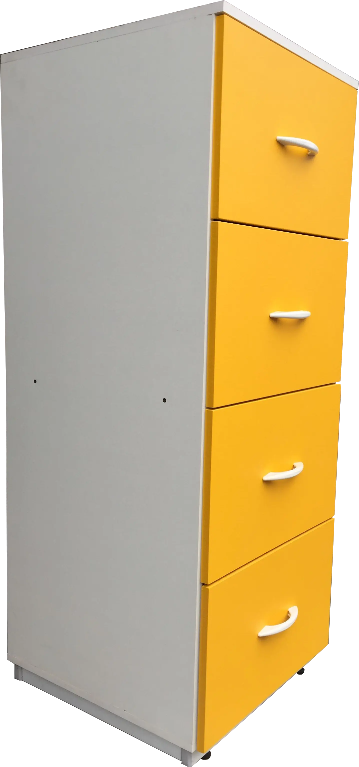 Gaveteiro Amarelo E Branco