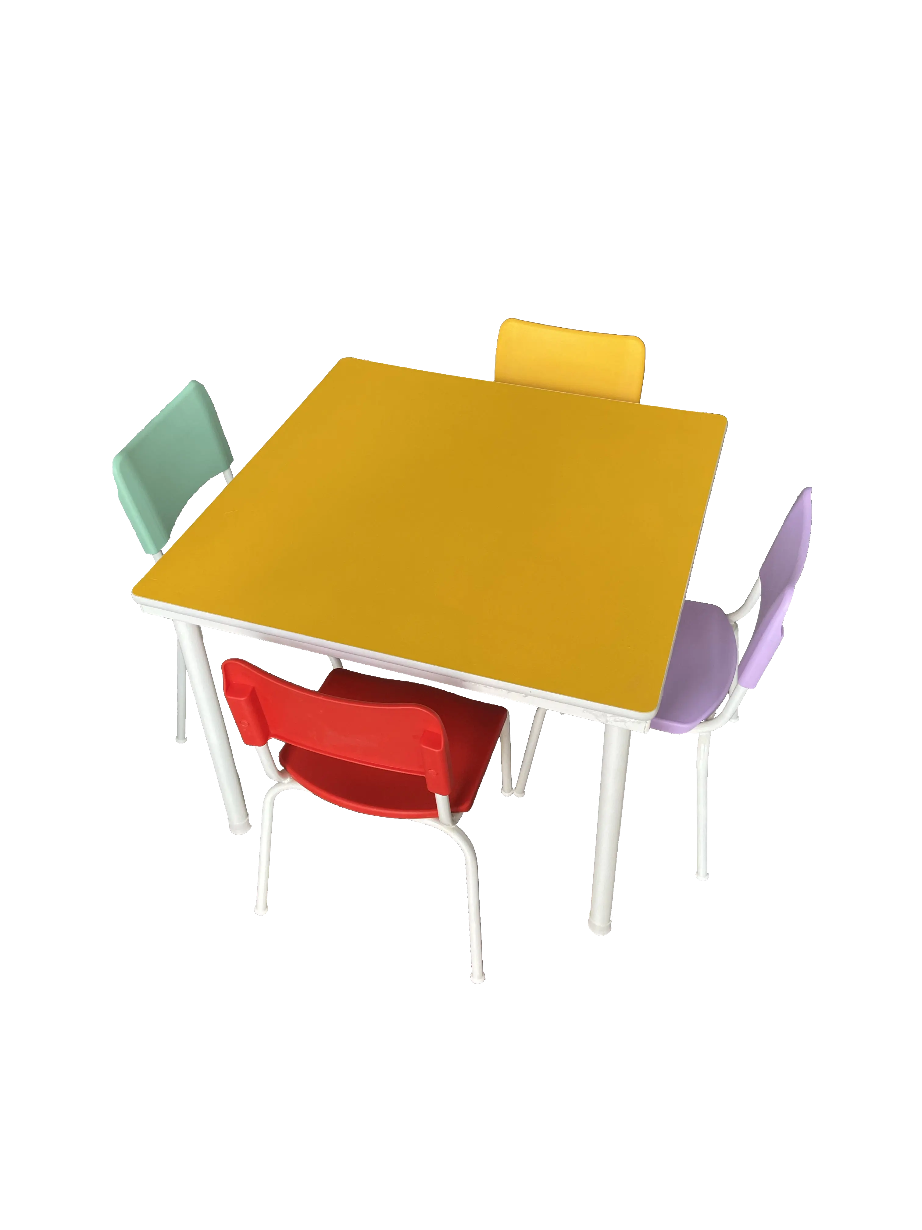 Conjunto Mesa Quadrada Infantil Colorida