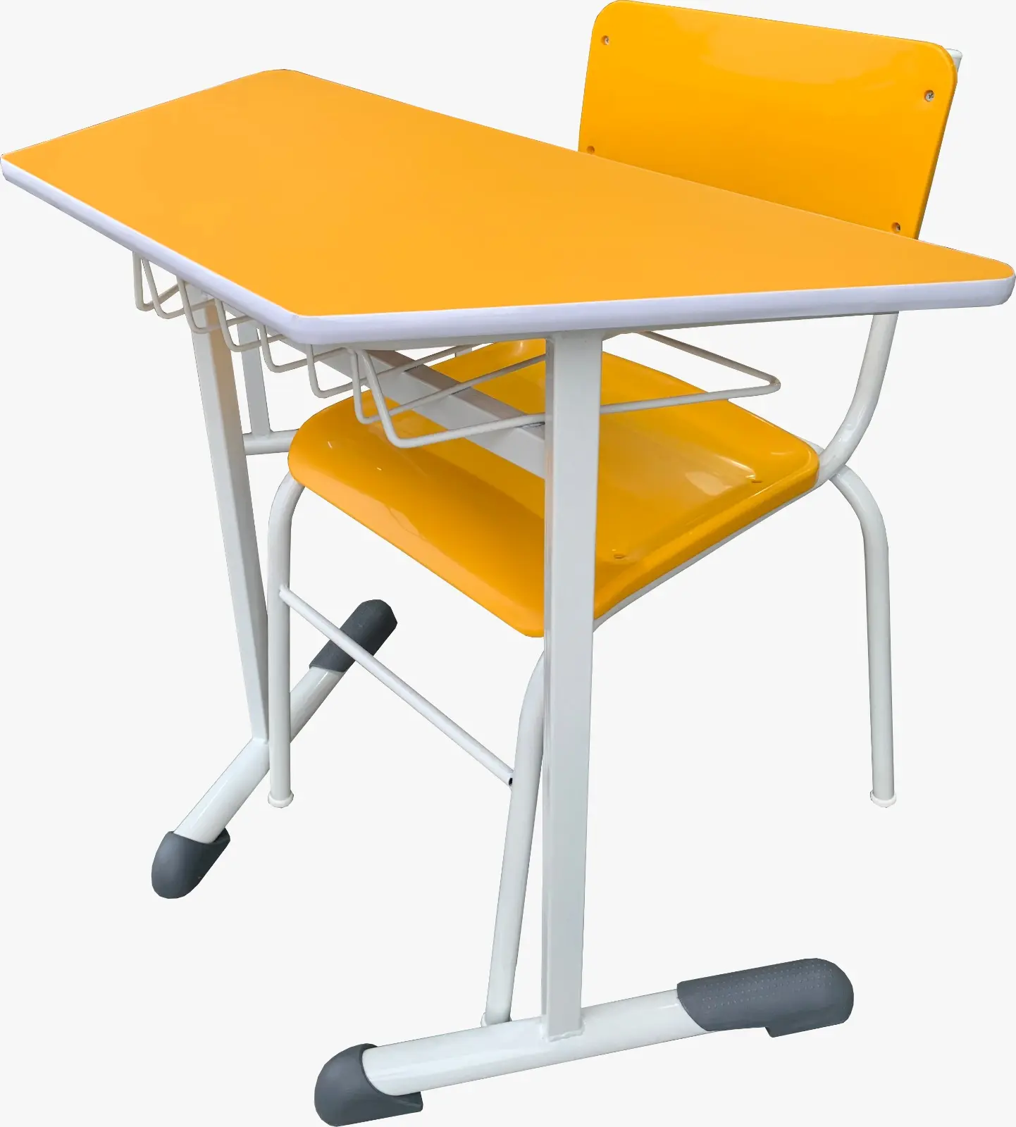 Conjunto Mesa Trapezio Amarelo Modelo 2