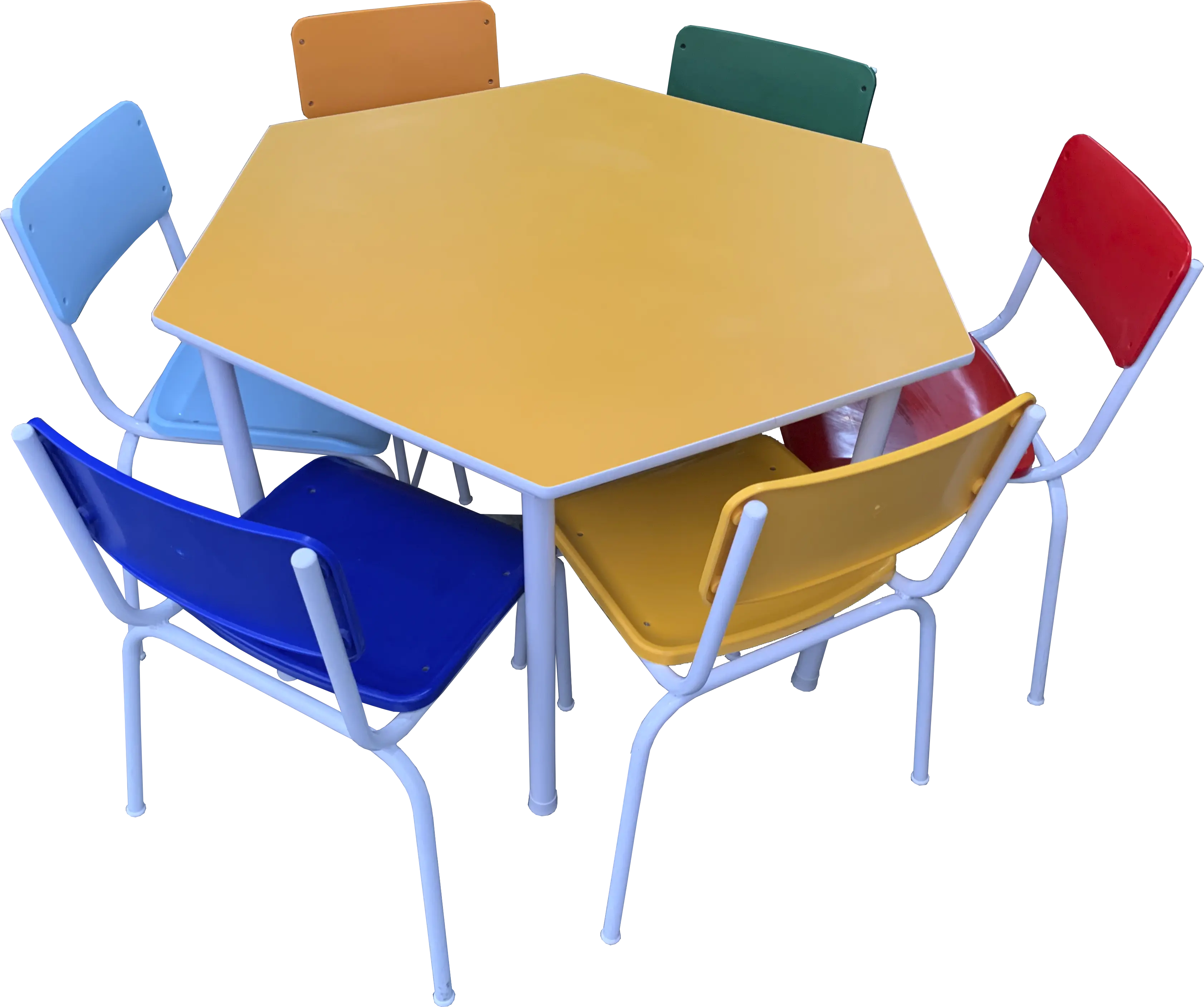 Conjunto Mesa Sextavada Adulto Novo
