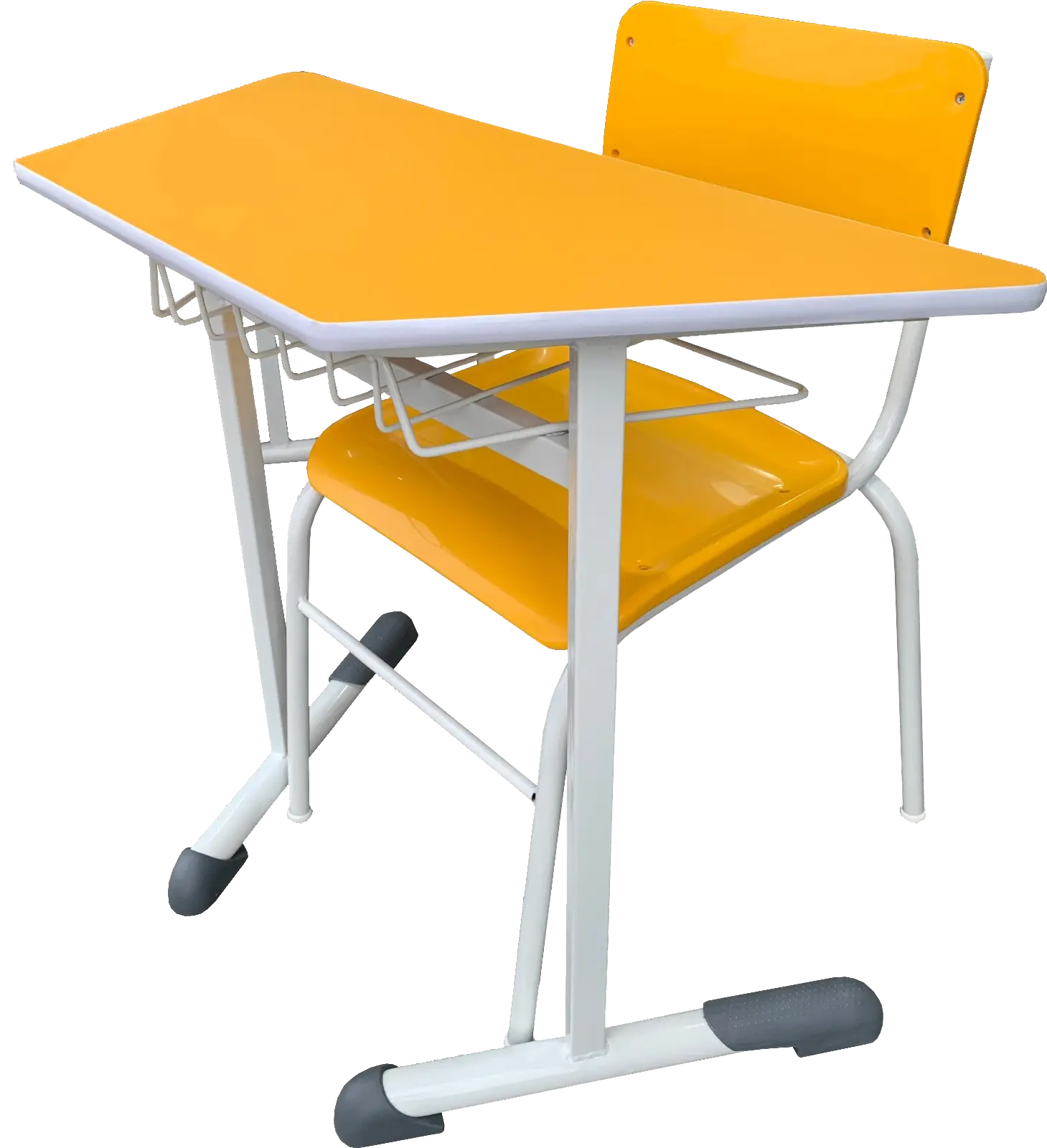 Conjunto Mesa Trapezio Amarelo Modelo 3