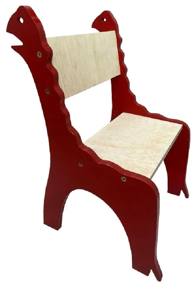 Cadeira Montessori Vermelha Modelo 3
