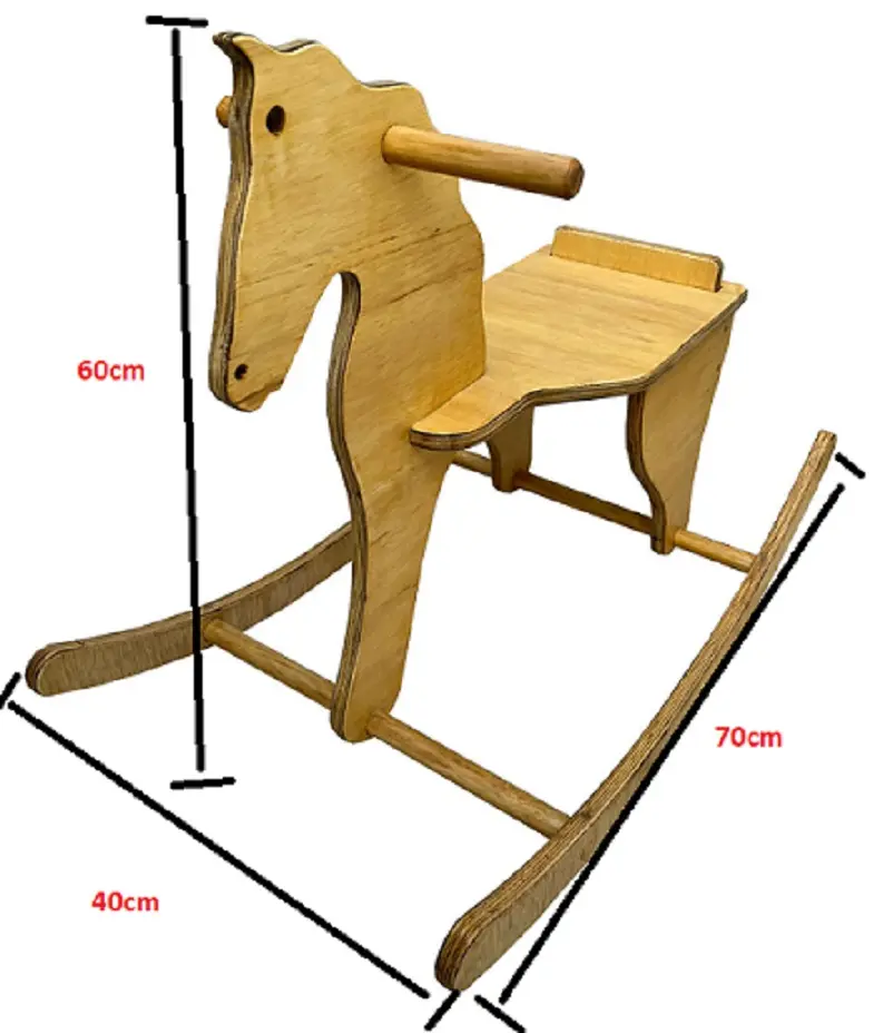 Cavalo De Balanco Montessori Madeira Modelo 4