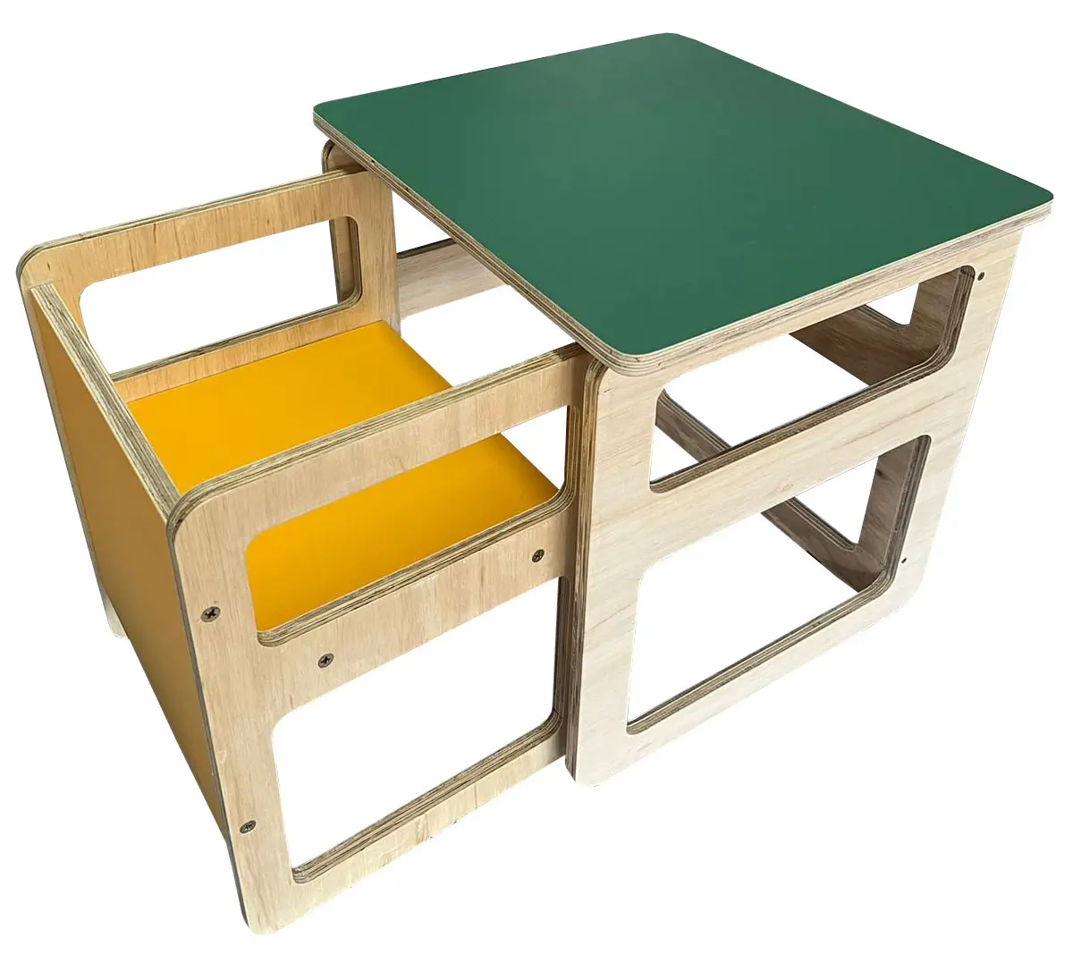 Mesa Montessori Com Cadeira Colorida Modelo 3