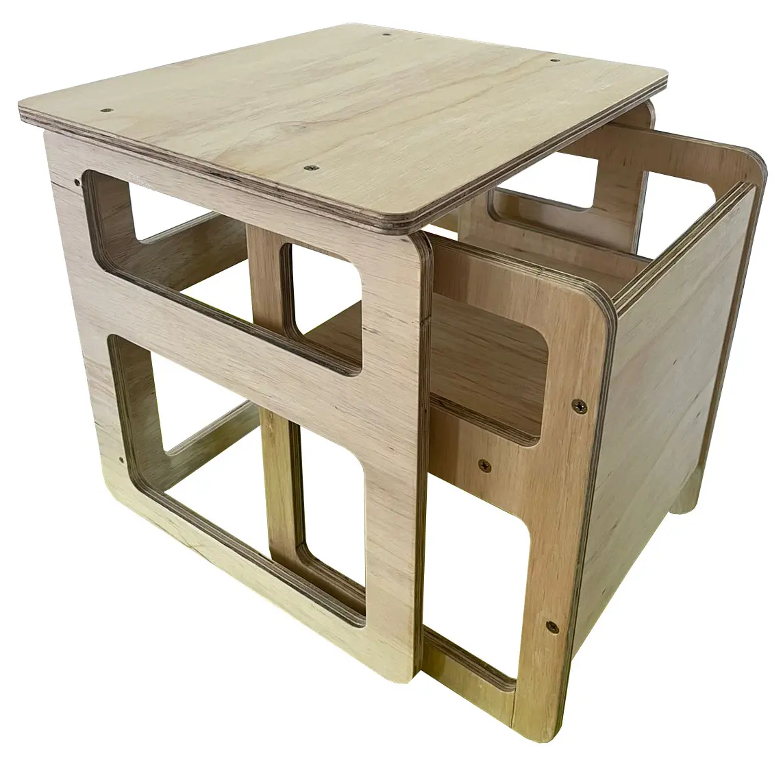 Mesa Montessori Com Cadeira Madeira Modelo 1