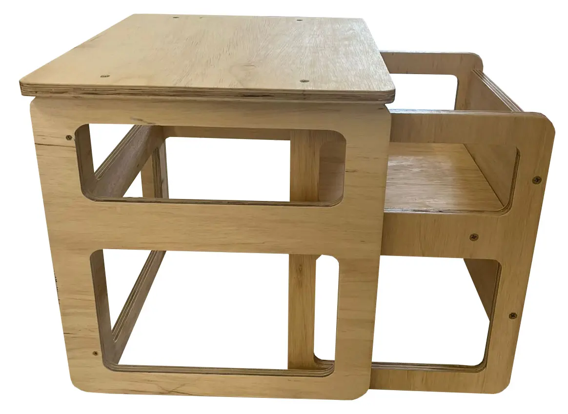 Mesa Montessori Com Cadeira Madeira Modelo 2