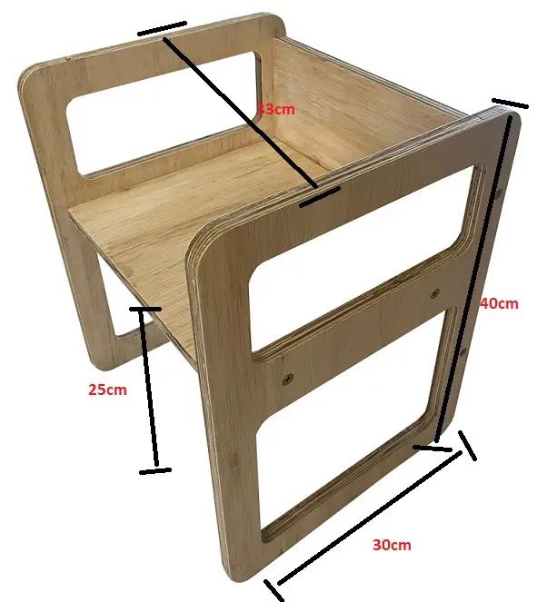 Mesa Montessori Com Cadeira Madeira Modelo 7
