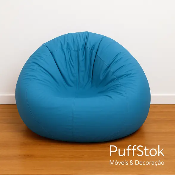 Puff Redondo Azul