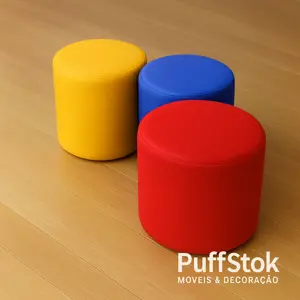 Puffs Redondos Cores Primarias