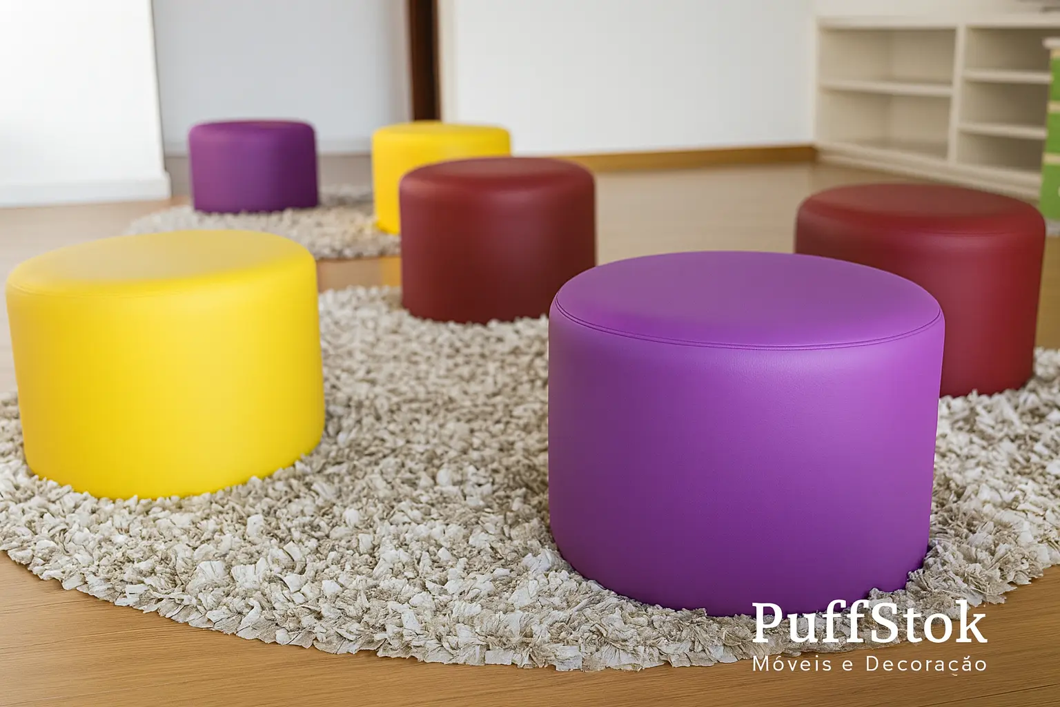 Puffs Redondos Pequenos Para Sala