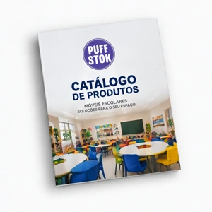 Catálogo PuffStok capa com apresentação da linha de móveis e produtos