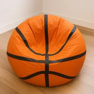 PuffStok bola de basquete laranja com detalhes pretos, fabricante em São Paulo mas entrega é feita em todo Brasil