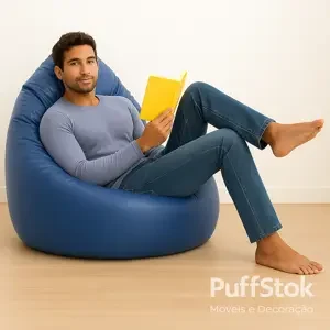 Puff pera grande com enchimento, costura reforçada e acabamento de qualidade PuffStok