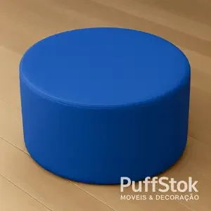 puffs redondo em são paulo Azul Royal da PuffStok em estofado sofisticado e versátil