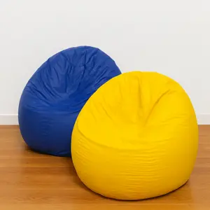 puff pera azul para lounge e eventos